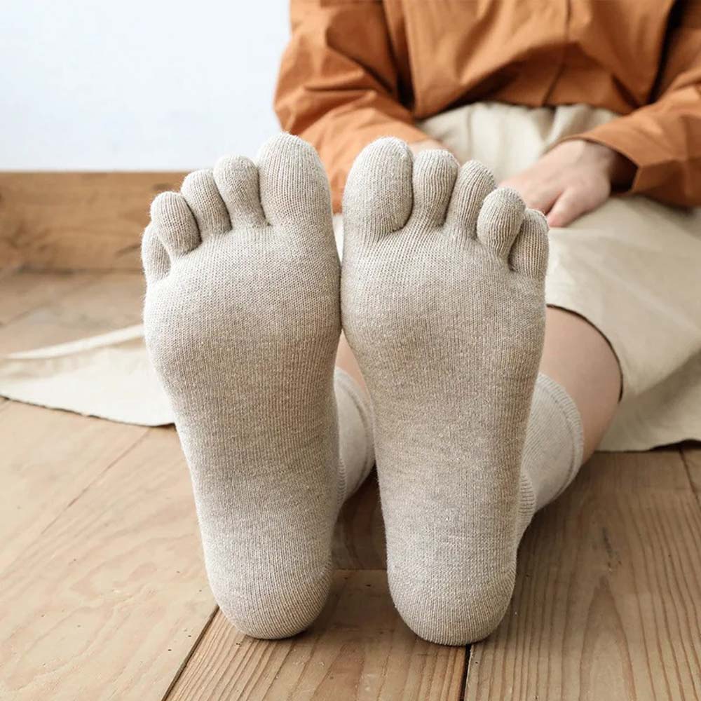 Chaussettes orthopédiques à doigts de pied - 35 / Gris clair