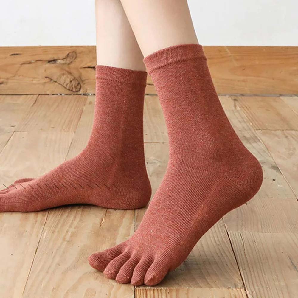 Chaussettes orthopédiques à doigts de pied - 35 / Bordeaux