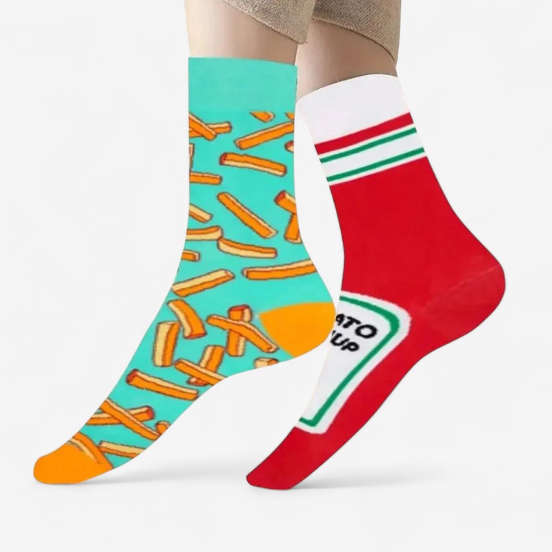 Chaussette humour homme - 40 / Bleu