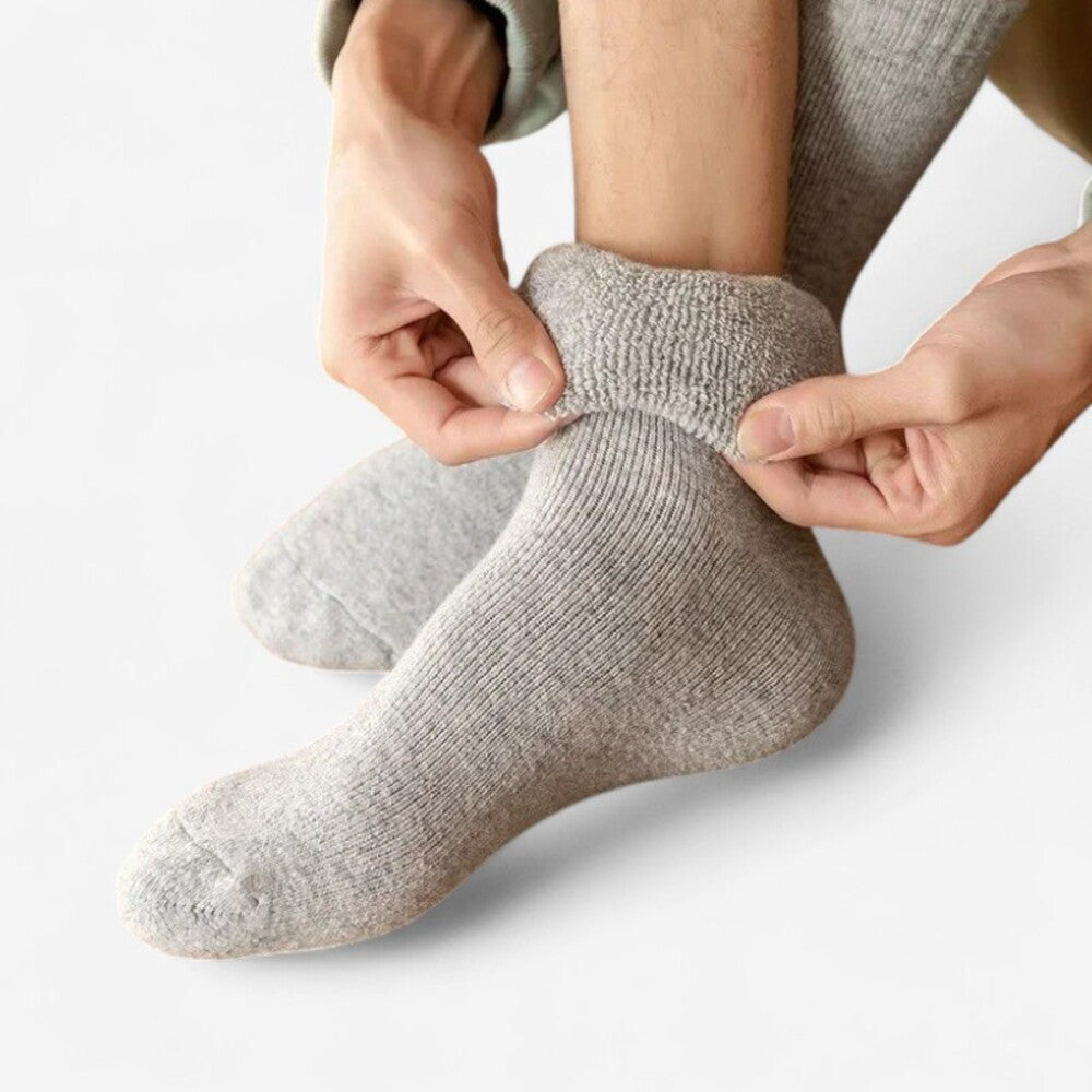 Chaussettes epaisses - 39 / Gris clair