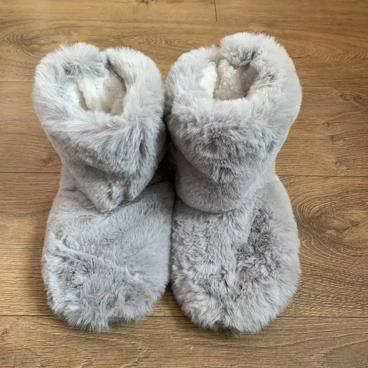 Chausson Orthopédique Femme Épais avec Intérieur en Fourrure - Blanc / 39-40
