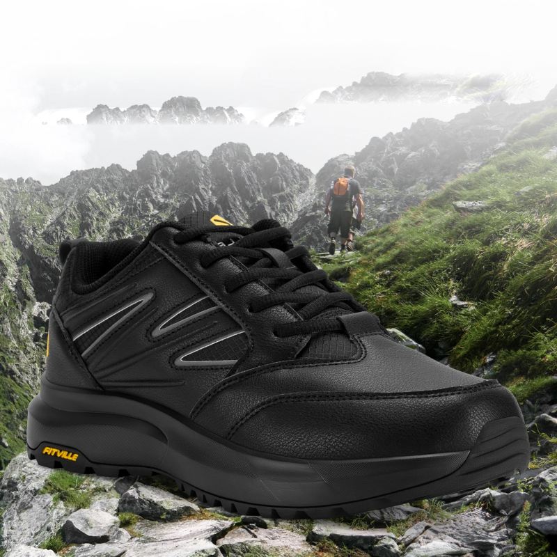 Chaussures de randonnée grande largeur pour homme - 41 / Black