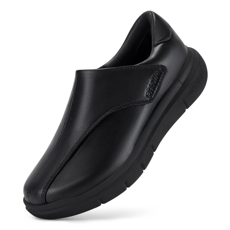 Chaussures à scratch faciles à enfiler pour personne âgée - 43 / Black