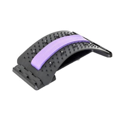 Civière magnétique de massage du dos – vue de côté mettant en avant la courbure ergonomique et le revêtement doux en Mesh