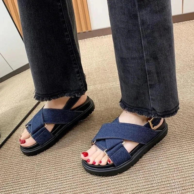 Claquette Orthopédique Femme Aspect Jean