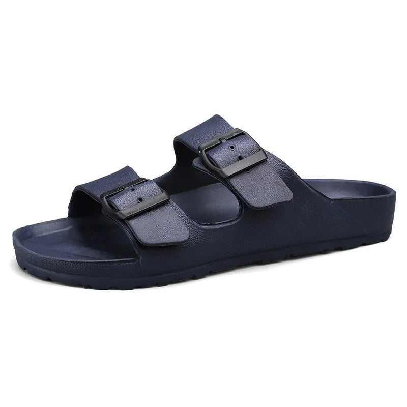 Claquette orthopédique homme à deux brides réglables - Bleu / 50