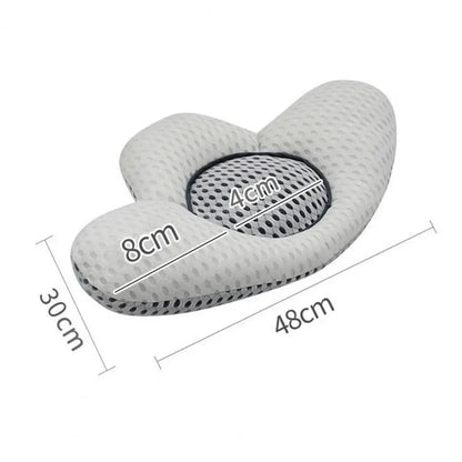 Coussin Orthopédique avec Rembourrage en Sarrasin - Gris Blanc