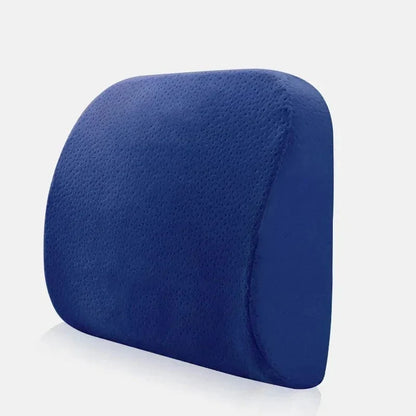 Coussin Orthopédique Dos en Latex – Coussin ergonomique bleu avec texture perforée, conçu pour un soutien lombaire confortable.