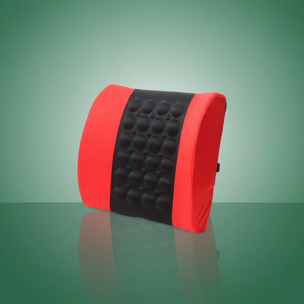 Coussin Orthopédique Lombaire à Vibrations pour Voiture - Noir