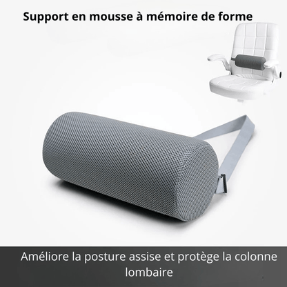Coussin Orthopédique Lombaire Avec Sangle Élastique - Noir