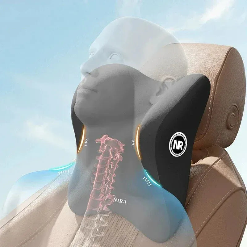 Coussin Orthopédique Lombaire Deux Pièces Pour Voiture - Marron