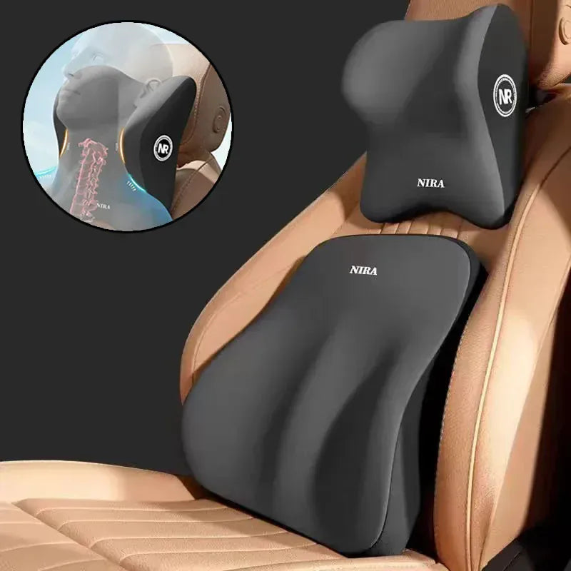 Coussin Orthopédique Lombaire Deux Pièces Pour Voiture - Gris