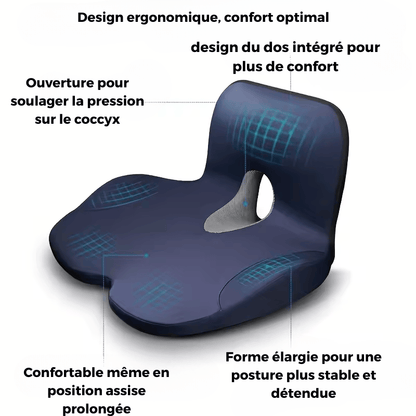 Coussin Orthopédique Lombaire Ergonomique - Noir