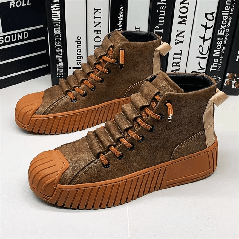 Chaussure haute en cuir Confort Orthopédique