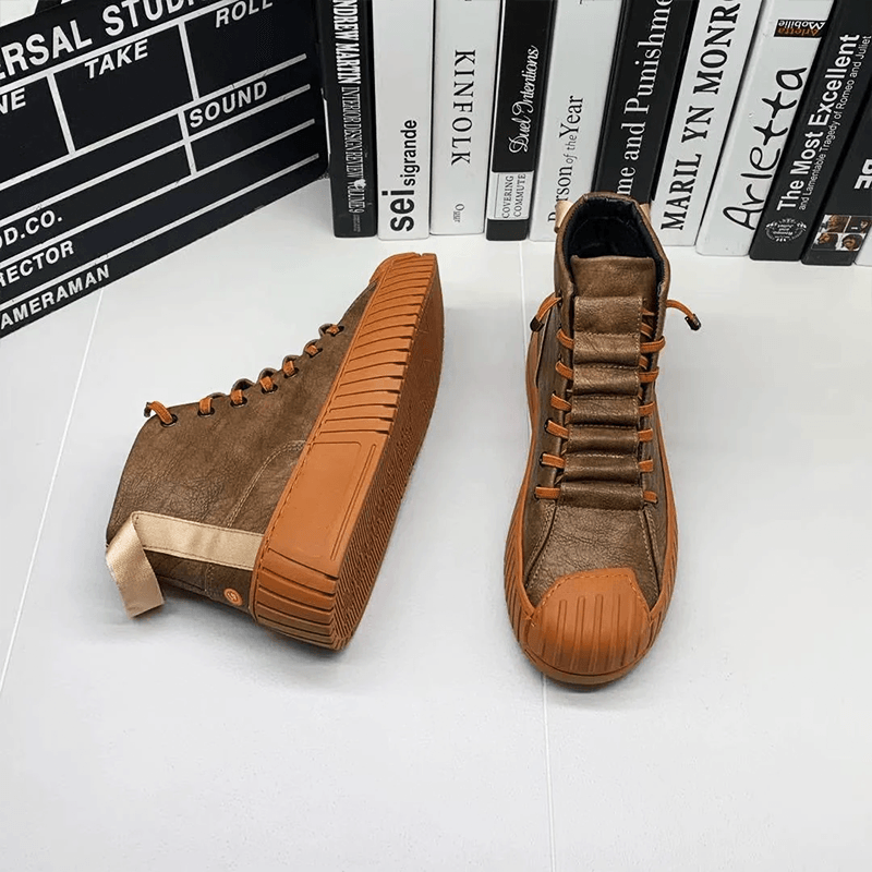 Chaussure haute en cuir Confort Orthopédique