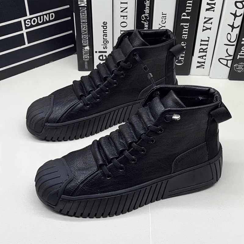 Chaussure haute en cuir Confort Orthopédique
