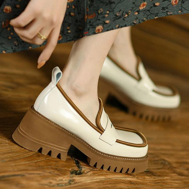 DIANE - Mocassins vernis à talons Confort Orthopédique