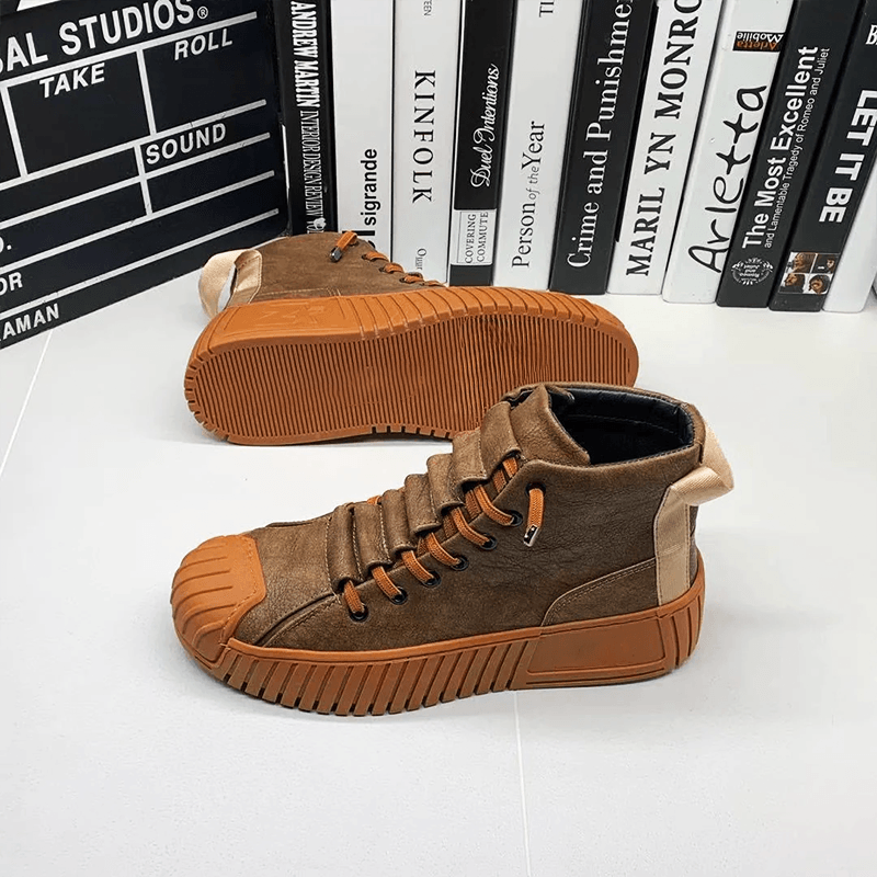 Chaussure haute en cuir Confort Orthopédique