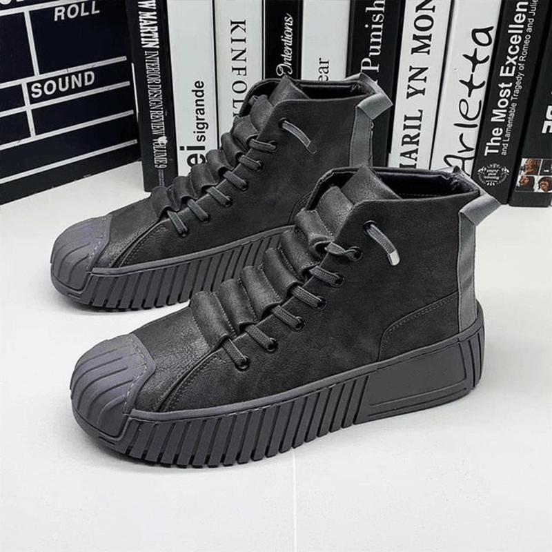 Chaussure haute en cuir Confort Orthopédique