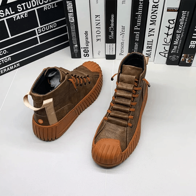 Chaussure haute en cuir Confort Orthopédique
