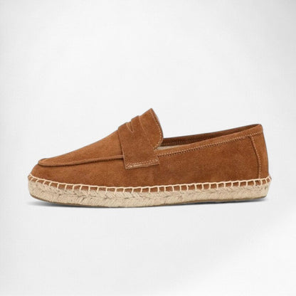 Espadrilles homme en cuir brossé - 44 / Sienna