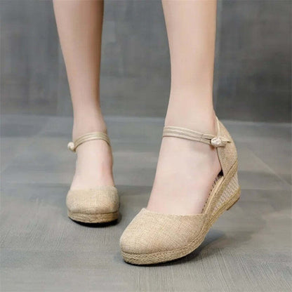 Espadrille femme chic de soirée - 34 / Wheat