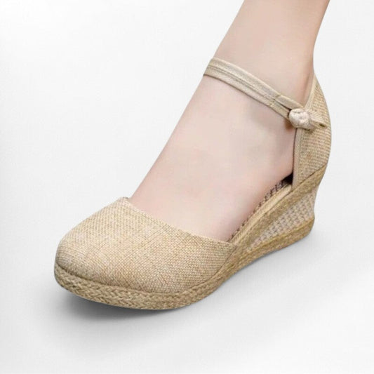 Espadrille type sandale femme - 35 / Wheat