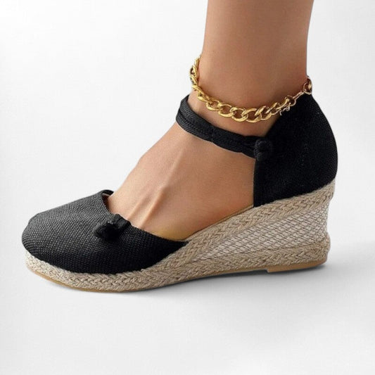 Espadrilles compensées femme - 34 / Black