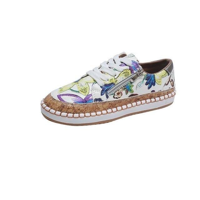 Chaussures Orthopédiques à fleurs pour femmes - Confort Orthopédique