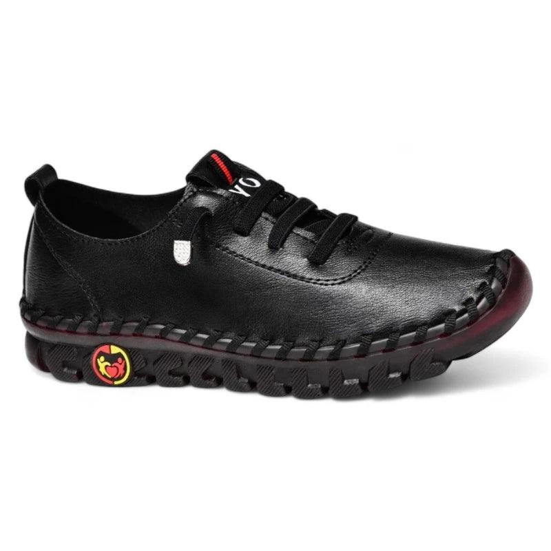 EVA - Mocassins effet cuir type basket Confort Orthopédique