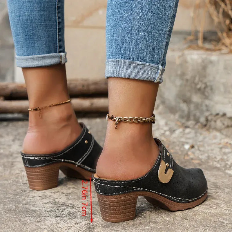 Sandale Orthopédique Élégante à Talon Compensé pour Femme - 37