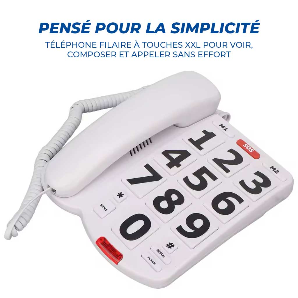 Téléphone Fixe Grosses Touches Senior - Image 2