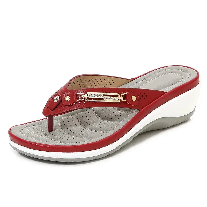 Tong Orthopédique Femme Confortable Et Durable - Khaki / 41