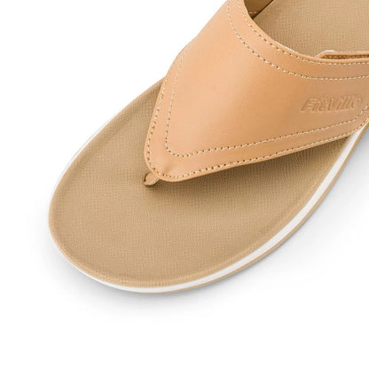 Tongs femme orthopédiques Fitville - Wheat / 39