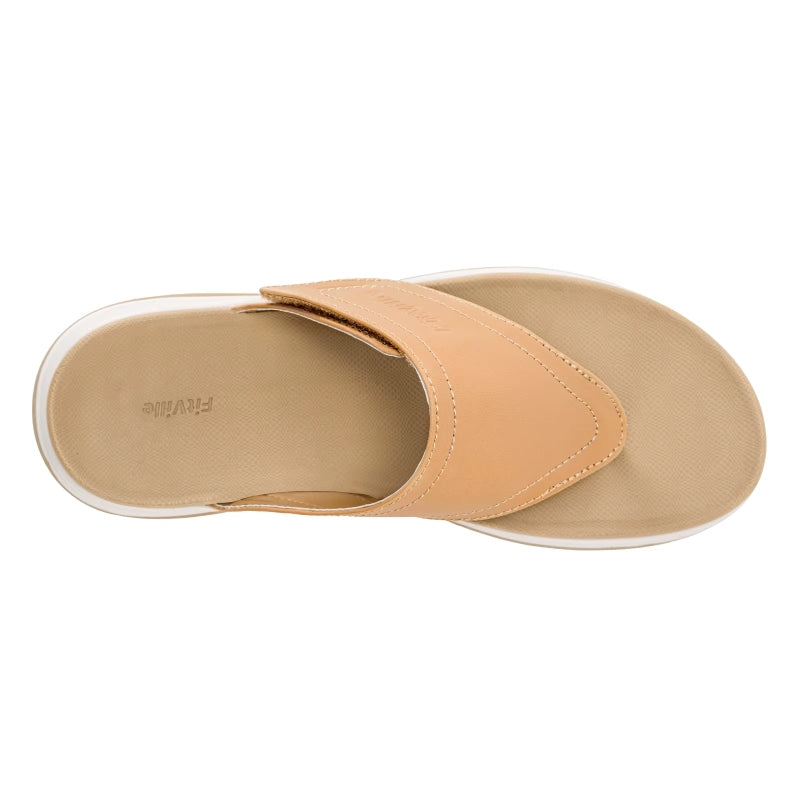 Tongs femme orthopédiques Fitville - Wheat / 38