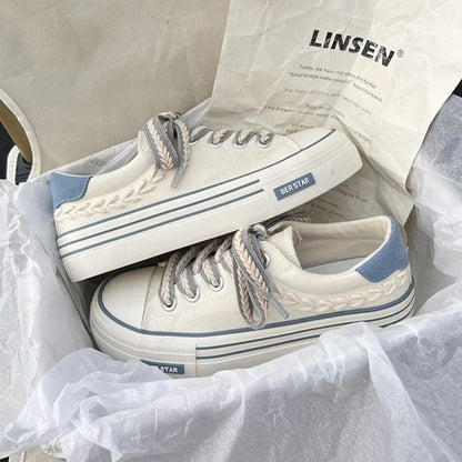 Chaussures orthopédiques en toile à plateforme pour femme Bonnie - Confort Orthopédique