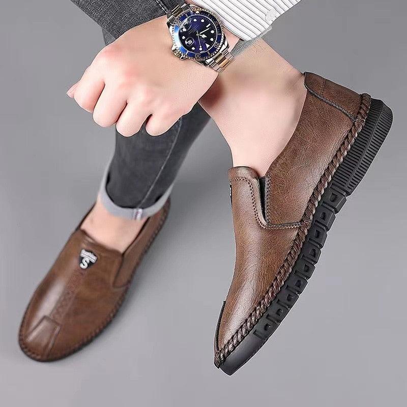 Chaussures en cuir décontractées pour homme - Shock - Confort Orthopédique