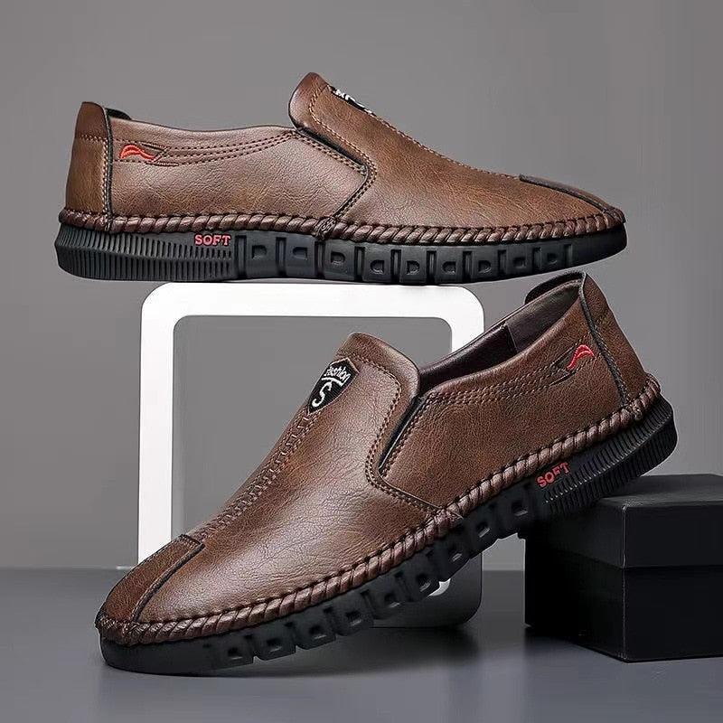 Chaussures en cuir décontractées pour homme - Shock - Confort Orthopédique