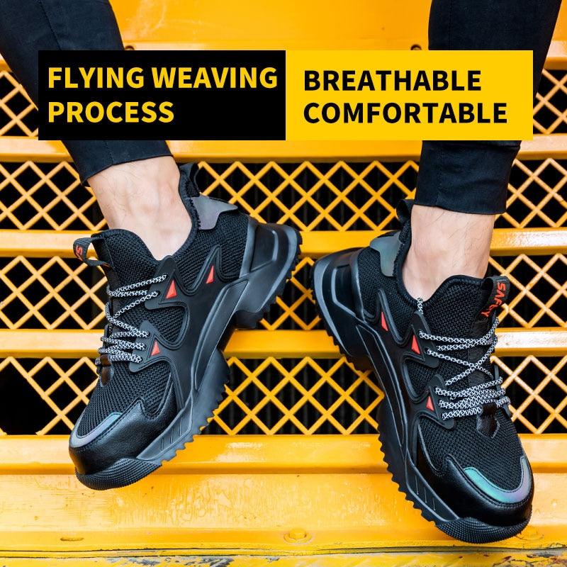 Chaussures de sécurité à bout en acier, respirantes, légères et indestructibles pour hommes - Safety Confort Orthopédique