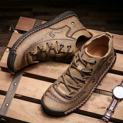 Chaussures Orthopédiques homme en cuir vintage Confort Orthopédique