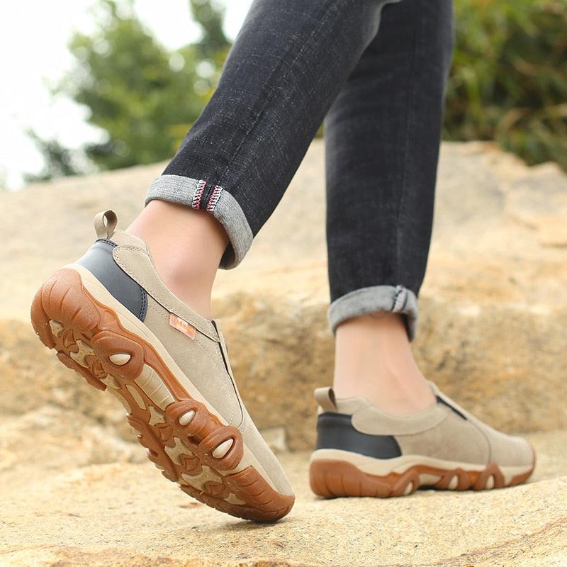 Chaussures de marche antidérapantes pour hommes Confort Orthopédique