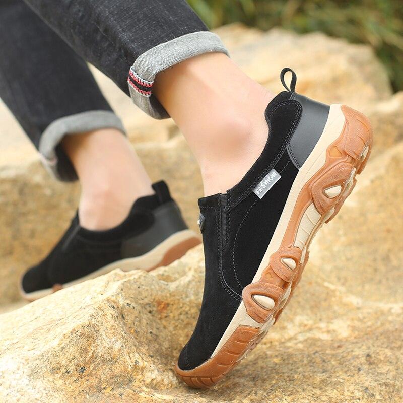 Chaussures de marche antidérapantes pour hommes Confort Orthopédique