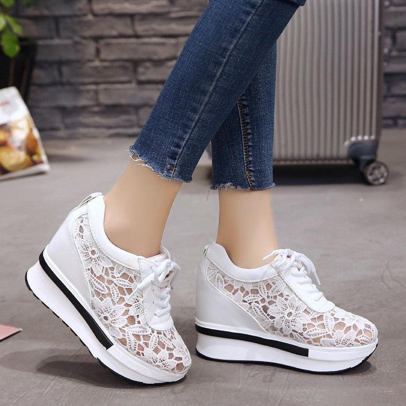 Chaussures femme en dentelle Flower Confort Orthopédique