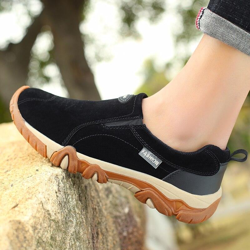Chaussures de marche antidérapantes pour hommes Confort Orthopédique