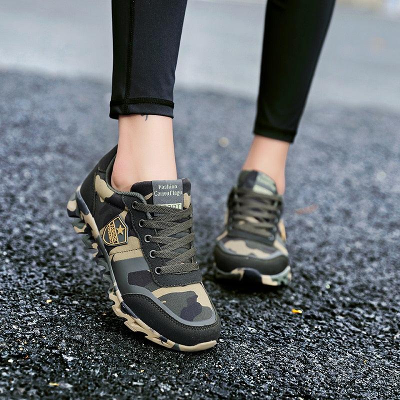 Chaussures de course à larmé Camouflage unisexe Confort Orthopédique