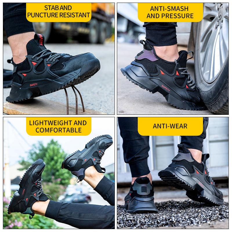 Chaussures de sécurité à bout en acier, respirantes, légères et indestructibles pour hommes - Safety Confort Orthopédique