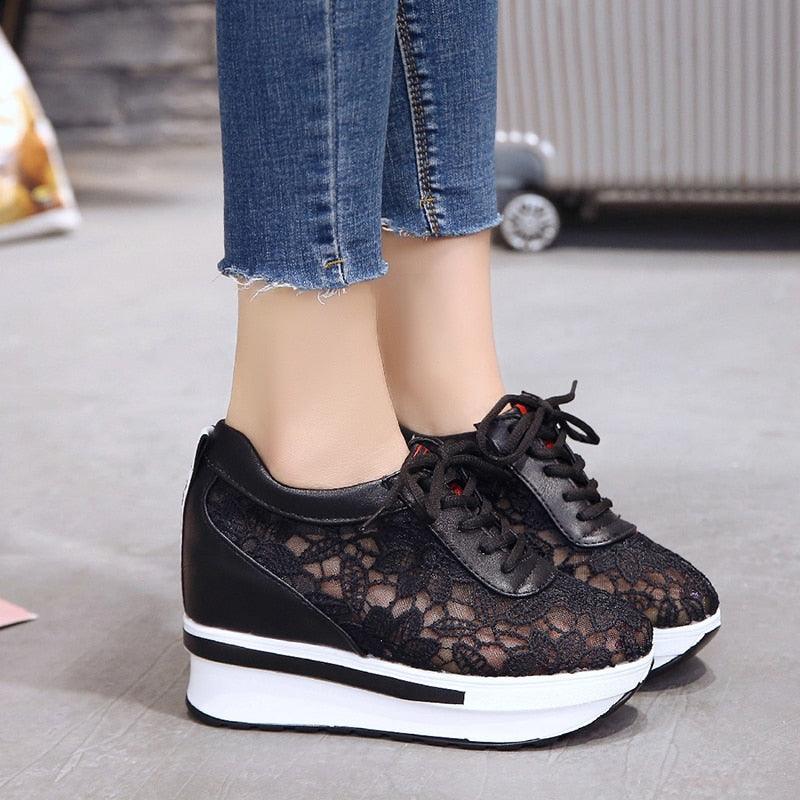 Chaussures femme en dentelle Flower Confort Orthopédique