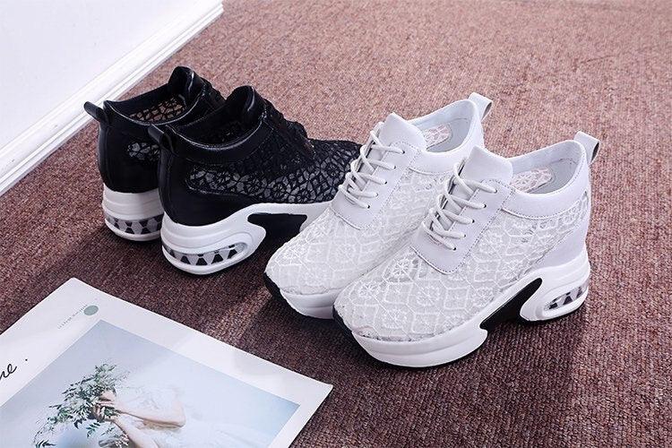 Chaussures à Plate-Forme en dentelle Confort Orthopédique
