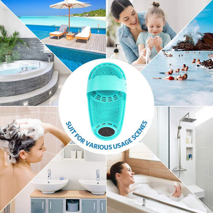 Brosse à pied pour salle de bain en Silicone Confort Orthopédique