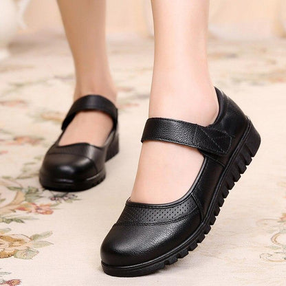 Mocassins plats en cuir orthopédique pour femmes Confort Orthopédique